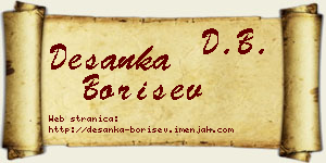 Desanka Borišev vizit kartica